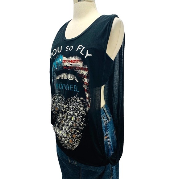 Lauren Moshi X Flywheel Sports You So Fly Effie Muscle Tank XS/S - Picture 4 of 13